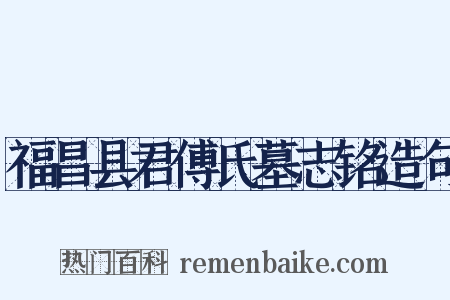 福昌县君傅氏墓志铭造句是什么意思的图片
